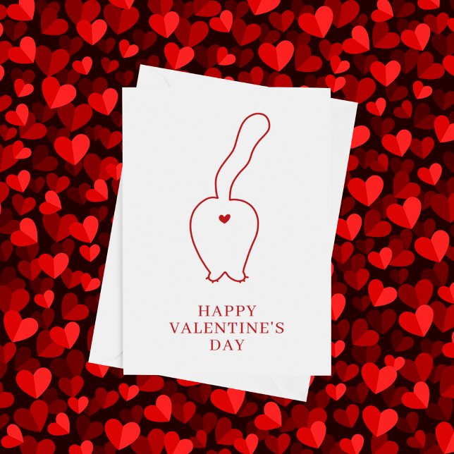 HAPPY VALENTINE'S DAY Me & My Cat Helgkort (Skapare uppladdad)