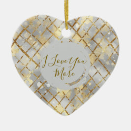 Happy Valentine's Day, Modern, Elegant Luxury Thro Julgransprydnad Keramik