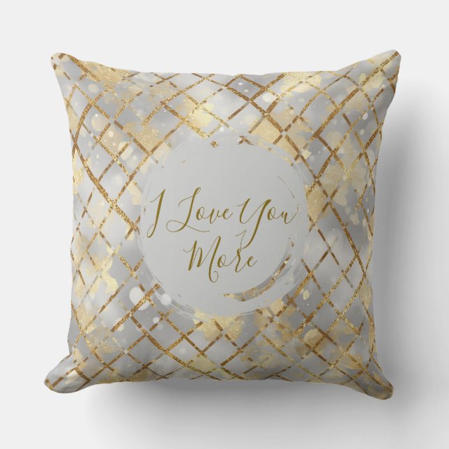 Happy Valentine's Day, Modern, Elegant Luxury Thro Kudde (Framsida)