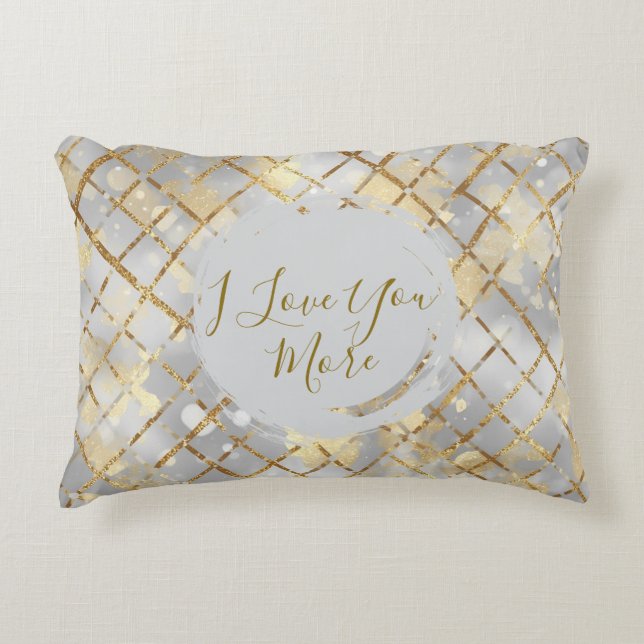 Happy Valentine's Day, Modern, Elegant Luxury Thro Prydnadskudde (Framsidan)