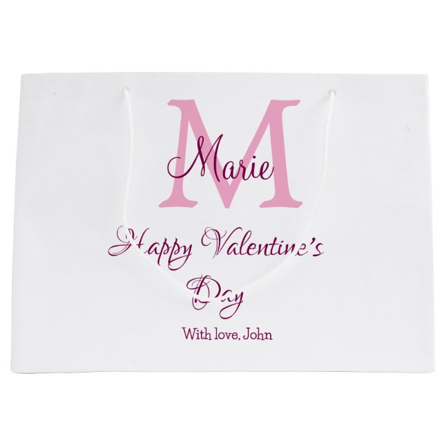 Happy valentine's day monogram pink name love girl (Framsidan)