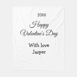 Happy Valentine's day name love simple year stylis Fleecefilt
