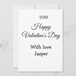 Happy Valentine's day name love simple year stylis Inbjudningar