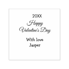 Happy Valentine's day name love simple year stylis Självfärgande Stämpel