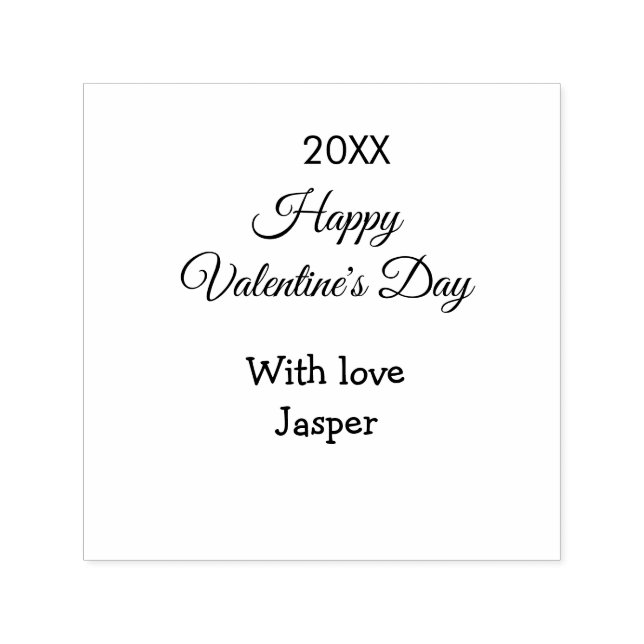 Happy Valentine's day name love simple year stylis Självfärgande Stämpel (Design)