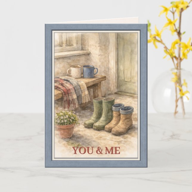 Happy Valentine's Day Perfect Couple Kort (Gul blomma)