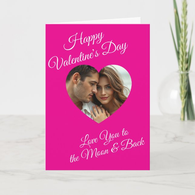 Happy Valentine's Day | Personalized Photo Kort (Framsida)