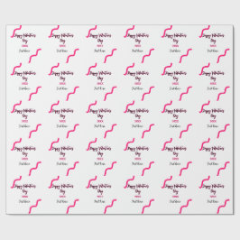 Happy Valentine's day pink black spiral bold lette Presentpapper