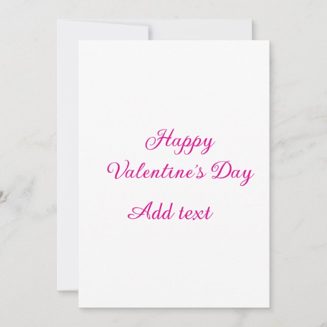 Happy Valentine's day pink text name message Inbjudningar (Framsida)