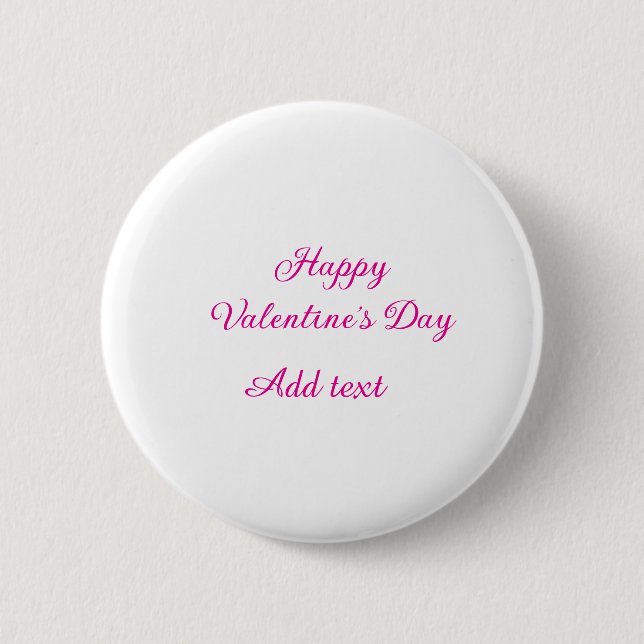 Happy Valentine's day pink text name message Knapp (Framsida)