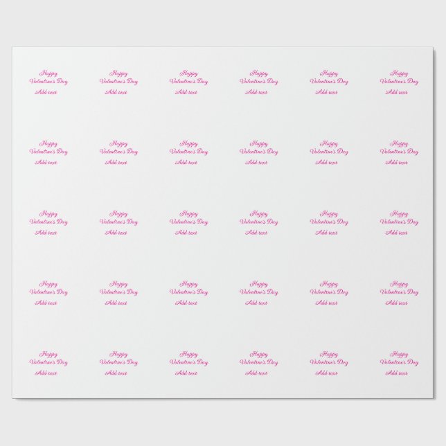 Happy Valentine's day pink text name message Presentpapper (Platt)