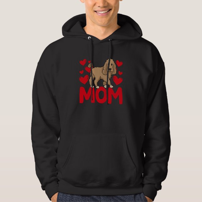 Happy Valentine's Day Poodle Mom Mothers Day Valen Hoodie (Framsida)
