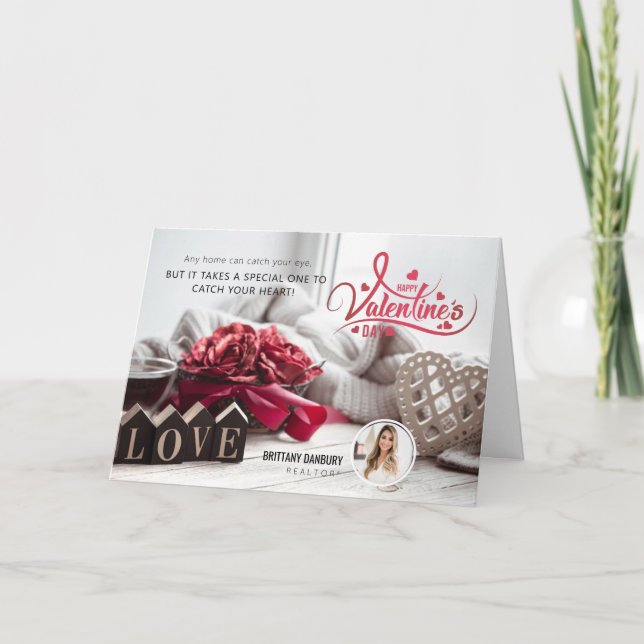 Happy Valentine's Day Real Estate Realtor Greeting Helgkort (Framsida)