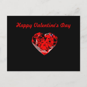 HAPPY VALENTINE'S DAY RED HEART CARD HELG VYKORT