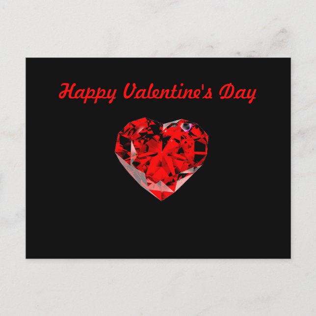 HAPPY VALENTINE'S DAY RED HEART CARD HELG VYKORT (Framsida)