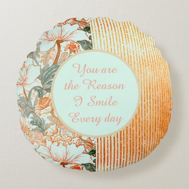 Happy Valentine's Day,Romantic,You are the Reason Rund Kudde (Framsidan)