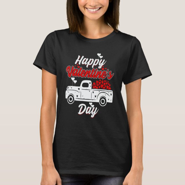 Happy Valentine's Day Roses Date Night Flowers Lov T Shirt (Framsida)
