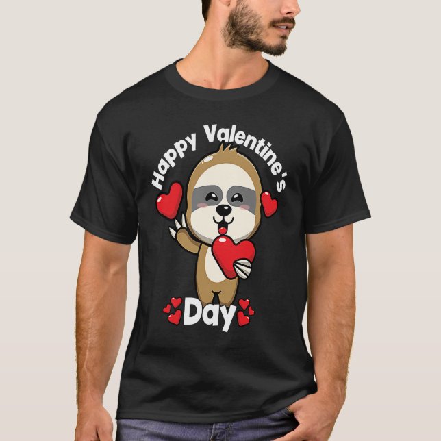 Happy Valentine's Day Roses Date Night Flowers Lov T Shirt (Framsida)
