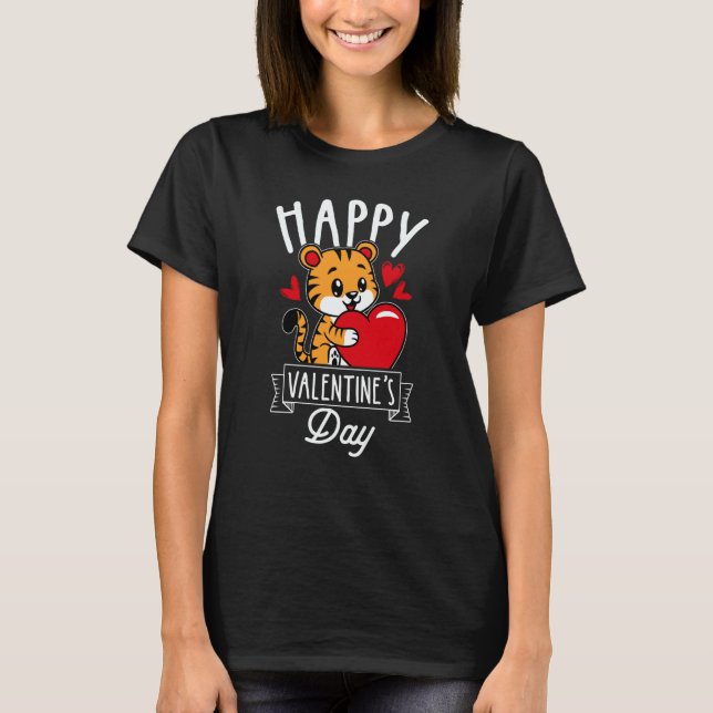 Happy Valentine's Day Roses Date Night Flowers Lov T Shirt (Framsida)