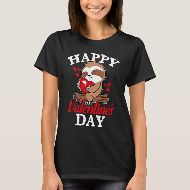Happy Valentine's Day Roses Date Night Flowers Lov T Shirt (Framsida)