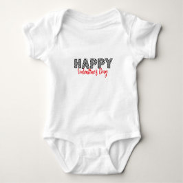 'Happy Valentine's Day' Rutiga Bokstäver Rollekärl T Shirt