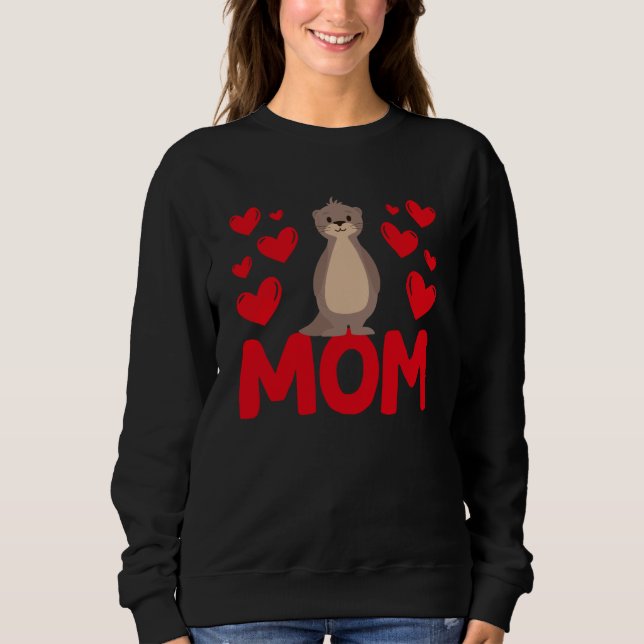 Happy Valentine's Day Sea Otter Mom Mothers Day Va T Shirt (Framsida)