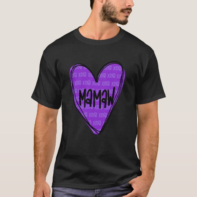 Happy Valentines Day Shirt For Mamaw T Shirt (Framsida)