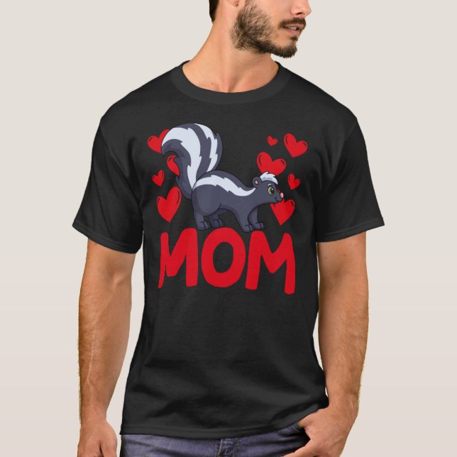 Happy Valentine's Day Skunk Mom Mothers Day Valent T Shirt (Framsida)
