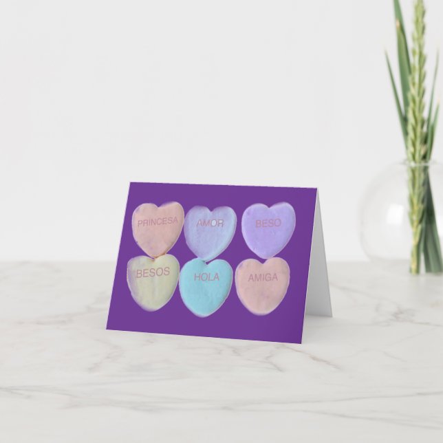Happy Valentine's Day (spanska) Helgkort (Framsida)