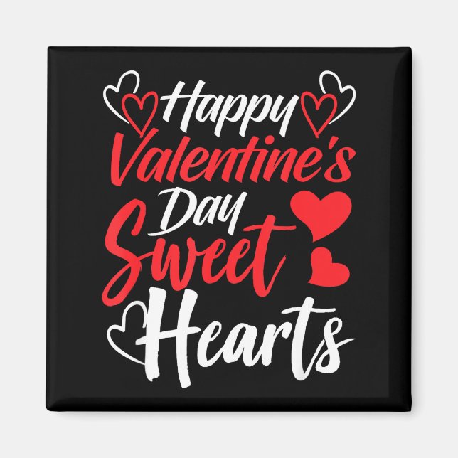 Happy Valentine's Day Sweet Hearts Couples Valenti Magnet (Framsidan)