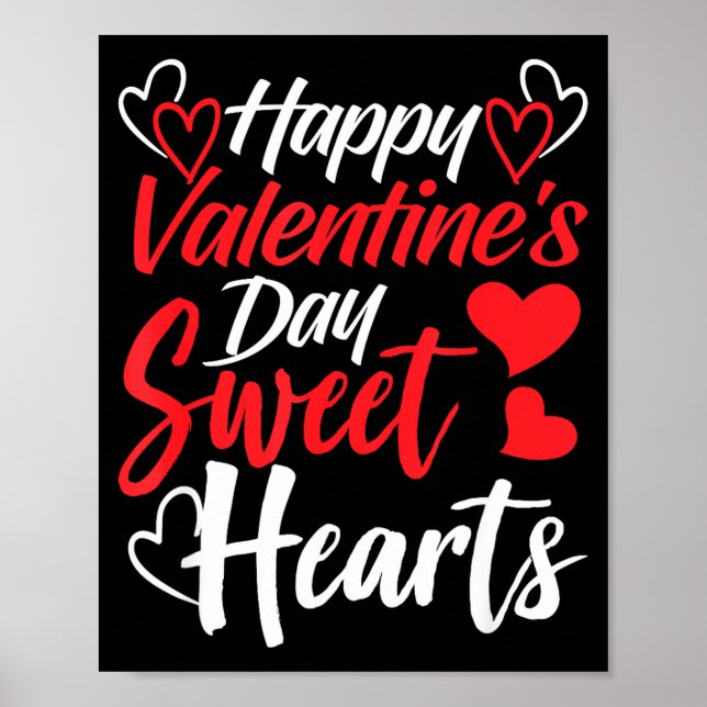 Happy Valentine's Day Sweet Hearts Couples Valenti Poster (Framsidan)