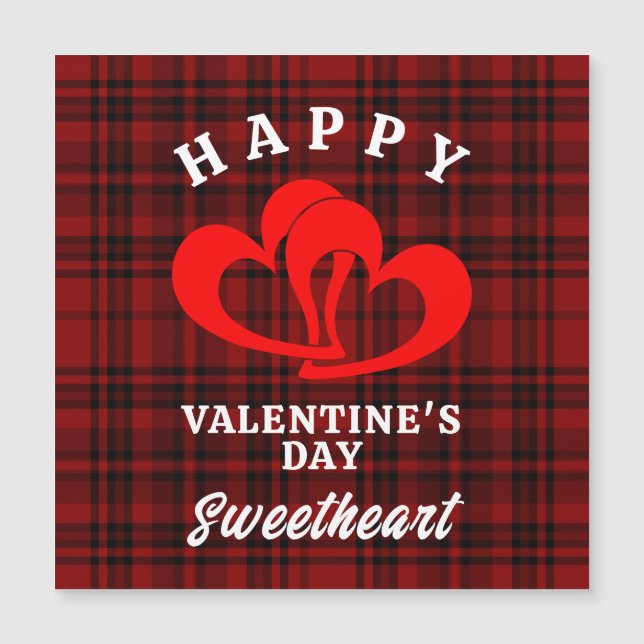HAPPY VALENTINE'S DAY SWEETHEART MAGNETISK INBJUDNINGSKORT (Framsida)