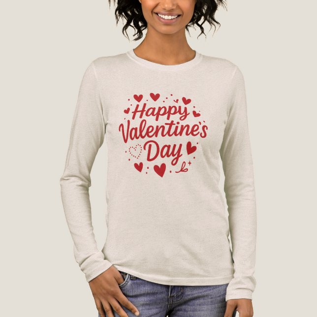 Happy Valentine's Day  T Shirt (Framsida)