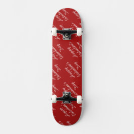 Happy Valentines Day Text Pattern Stylish Mini Skateboard Bräda 18,5 Cm