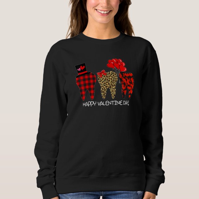 Happy Valentines Day Tooth Dentist Valentine Denta T Shirt (Framsida)