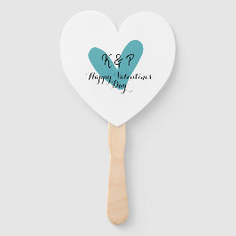 Happy Valentine's day turquoise heart name letter 