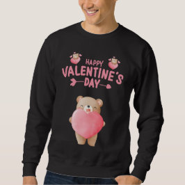 HAPPY VALENTINE'S DAY VALENTINE BAR LÅNG ÄRMAD TRÖJA