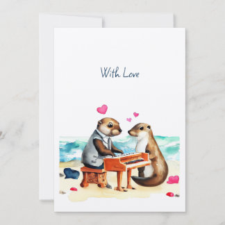 Happy Valentines Otter Julkort
