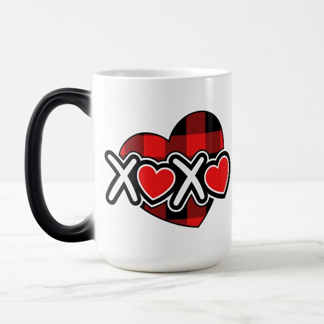 Happy valentine's xoxo Mug Magisk Mugg (Vänster)