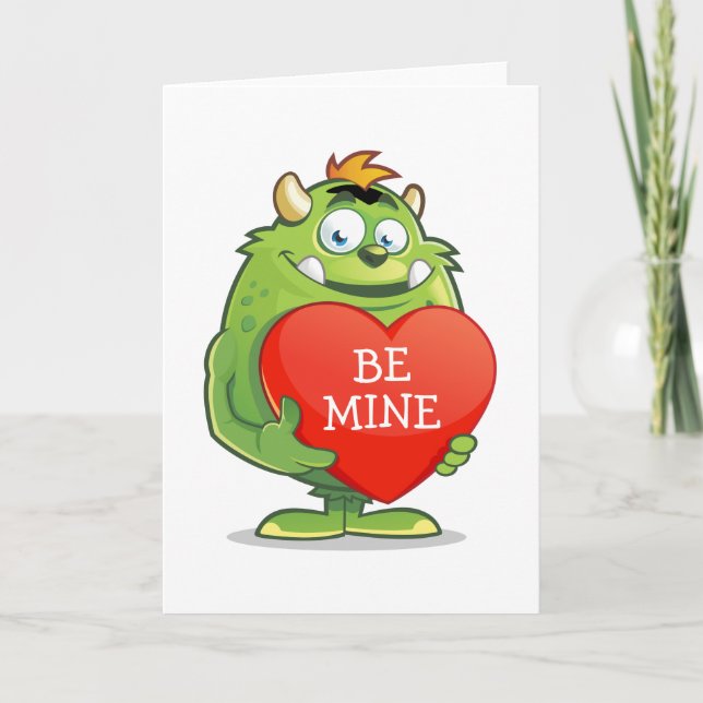 HAPPY VALENTINS DAG | I Kärlek You Monster Helgkort (Framsida)