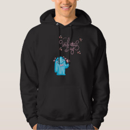HAPPY VALENTINS DAG, VALENTINMONSTER HOODIE