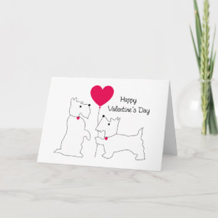 HAPPY VALENTINS DAG Westies Doggies Kort