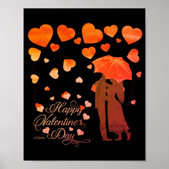 HAPPY VALENTINS DAGLIGA romantik valentines day Poster (Framsidan)