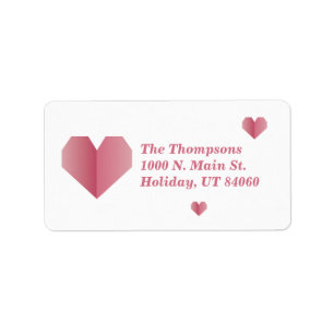 HAPPY VALENTINS DAGS - / hjärtetiketter Adressetikett