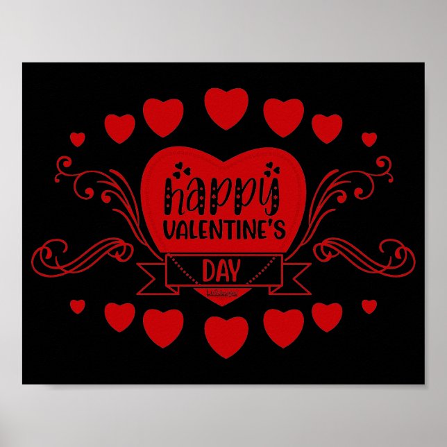 HAPPY VALENTINS DAGS, söt valentinpresent Poster (Framsidan)