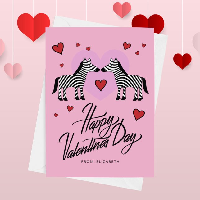 HAPPY VALENTINS DAGS Zebra-vänner (Skapare uppladdad)