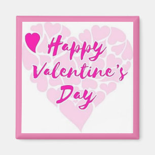 "HAPPY VALENTINS DAY" HJÄRTA MAGNET