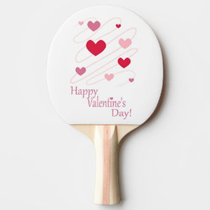 "HAPPY VALENTINS DAY"-HJÄRTOR PINGISRACKET