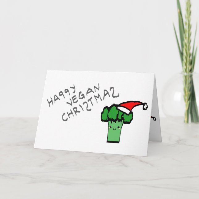Happy vegan Christmas Helgkort (Framsida)