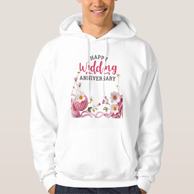 Happy Wedding anniversary  Hoodie (Framsida)